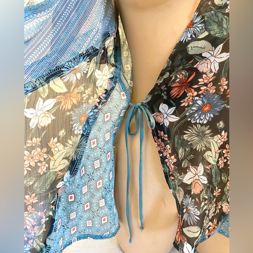 Anthropologie Tiny Patchwork Wrap Blouse - image 6